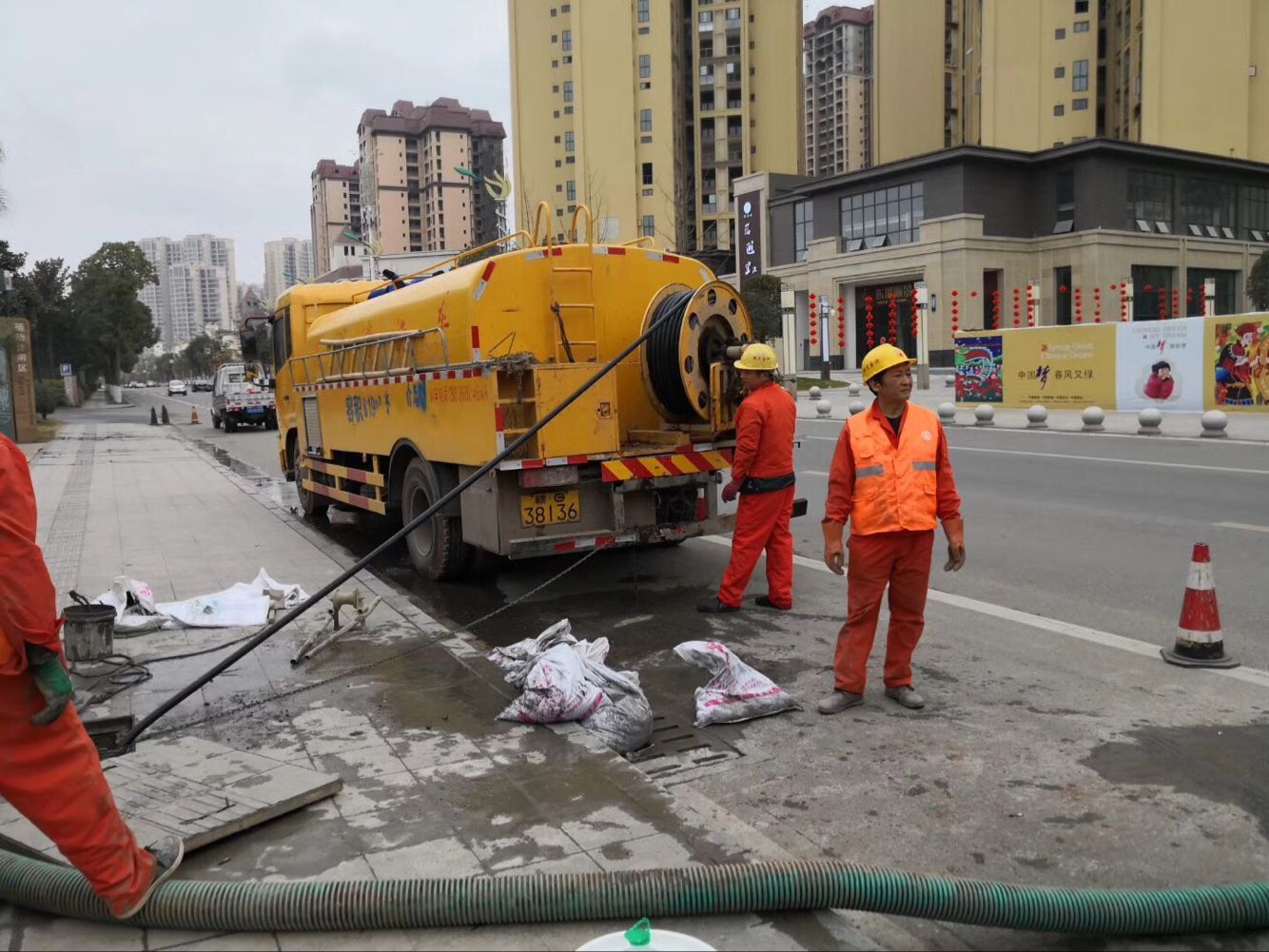 皂市镇排污管道清淤-管道清洗